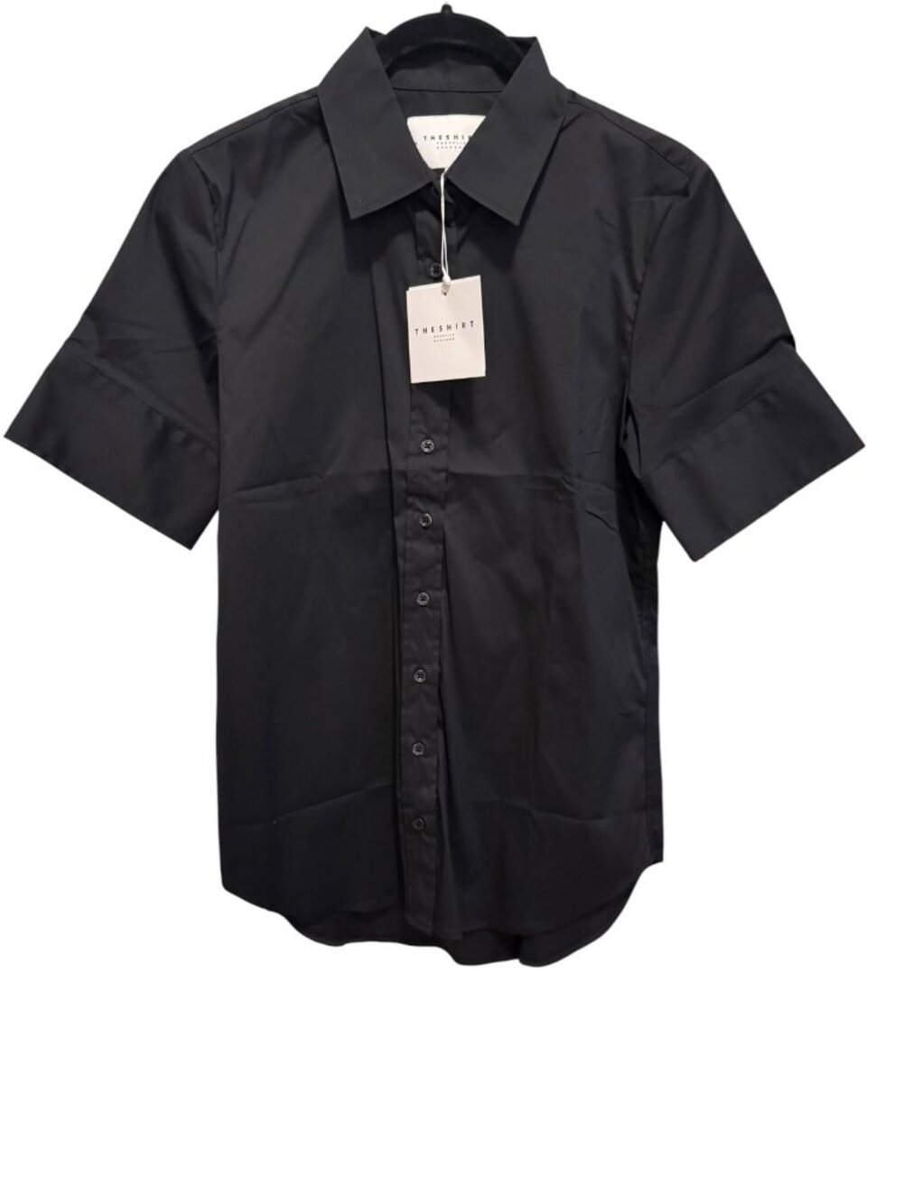 The Shirt by Rochelle Behrens The Short Sleeve Shirt Black NWT